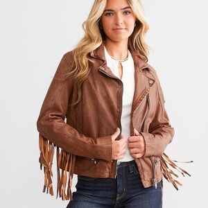 Mauritius Leather Fringe Jacket
